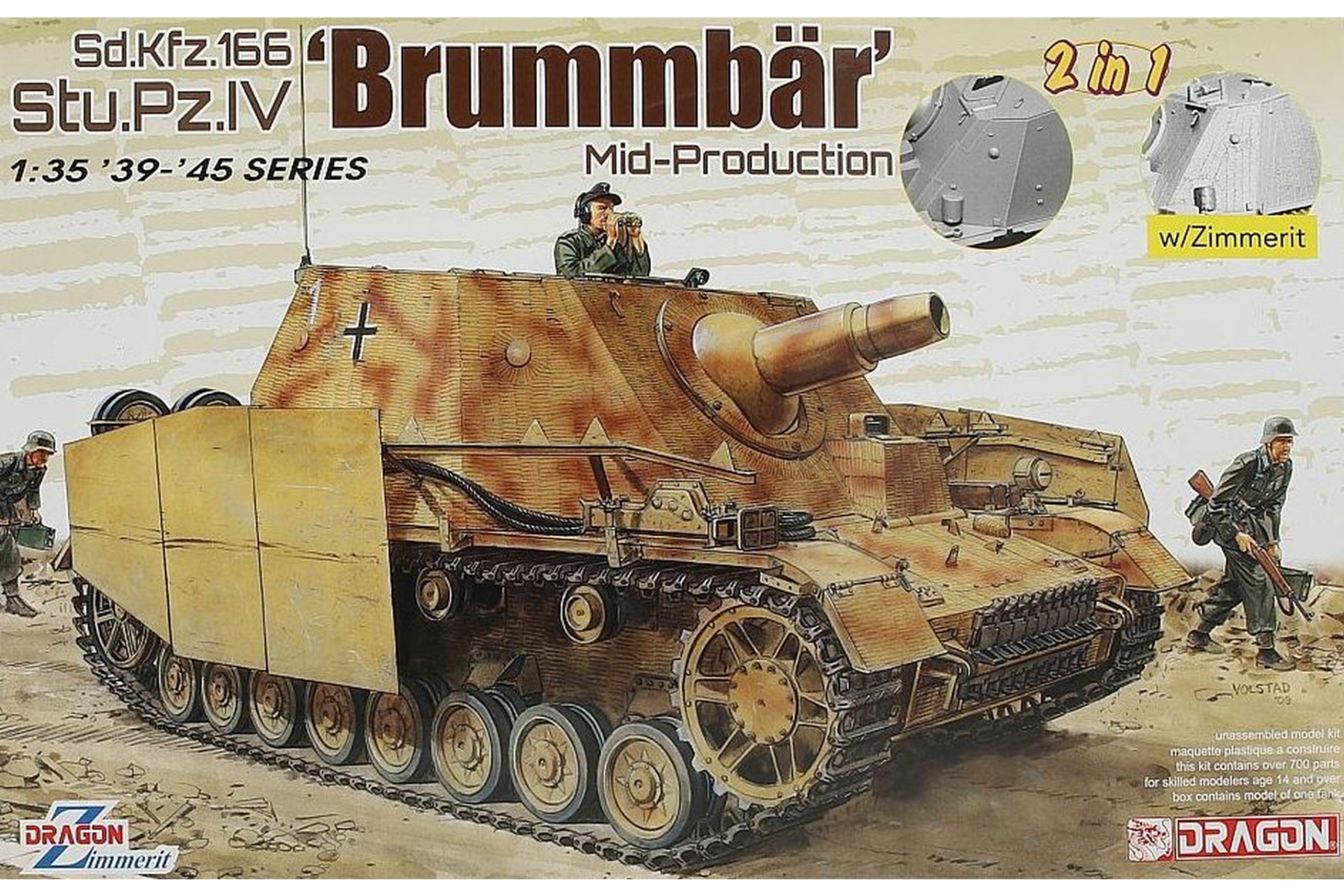 Dragon DRA06892 Sd.Kfz.166 Stu.Pz.IV Brummbar Mid Production w/Zimmerit