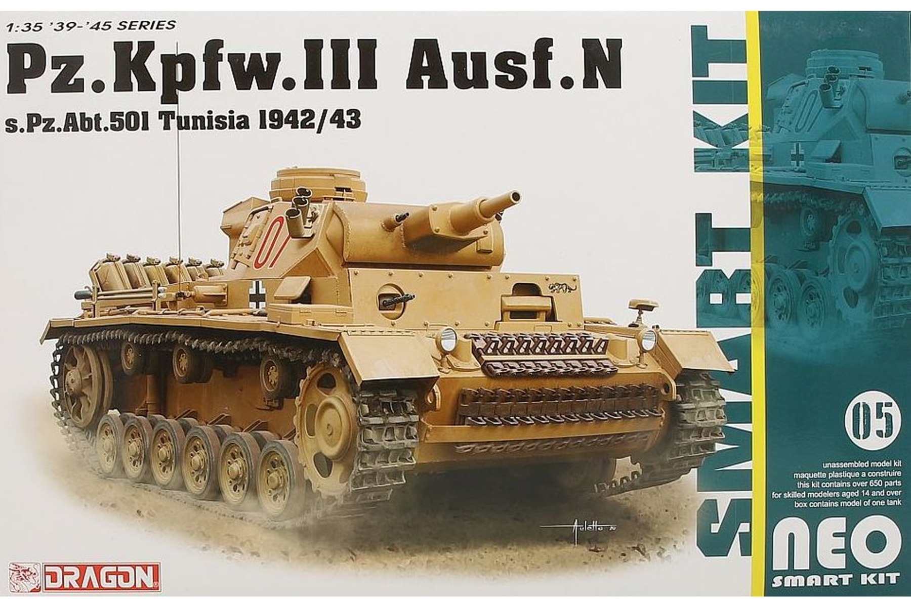 Dragon DRA06956 Pz.Kpfw.III Ausf.N s.Pz.Abt.501 Tunisia 1942/43 (Neo Smart Kit 05)