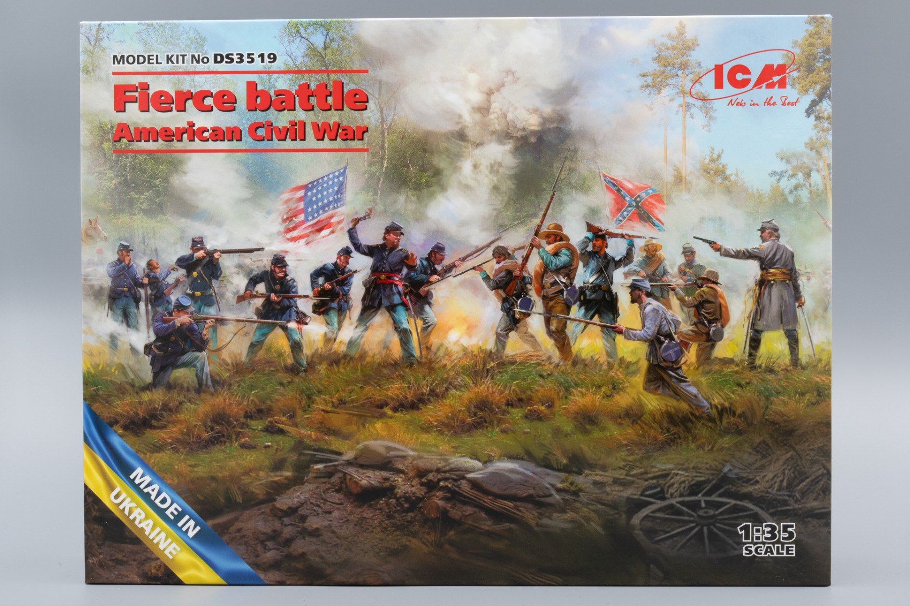 ICMDS3519 Fierce battle. American Civil War (Union Infantry, Union Infantry. Set #2, Confederate Infantry), figurines