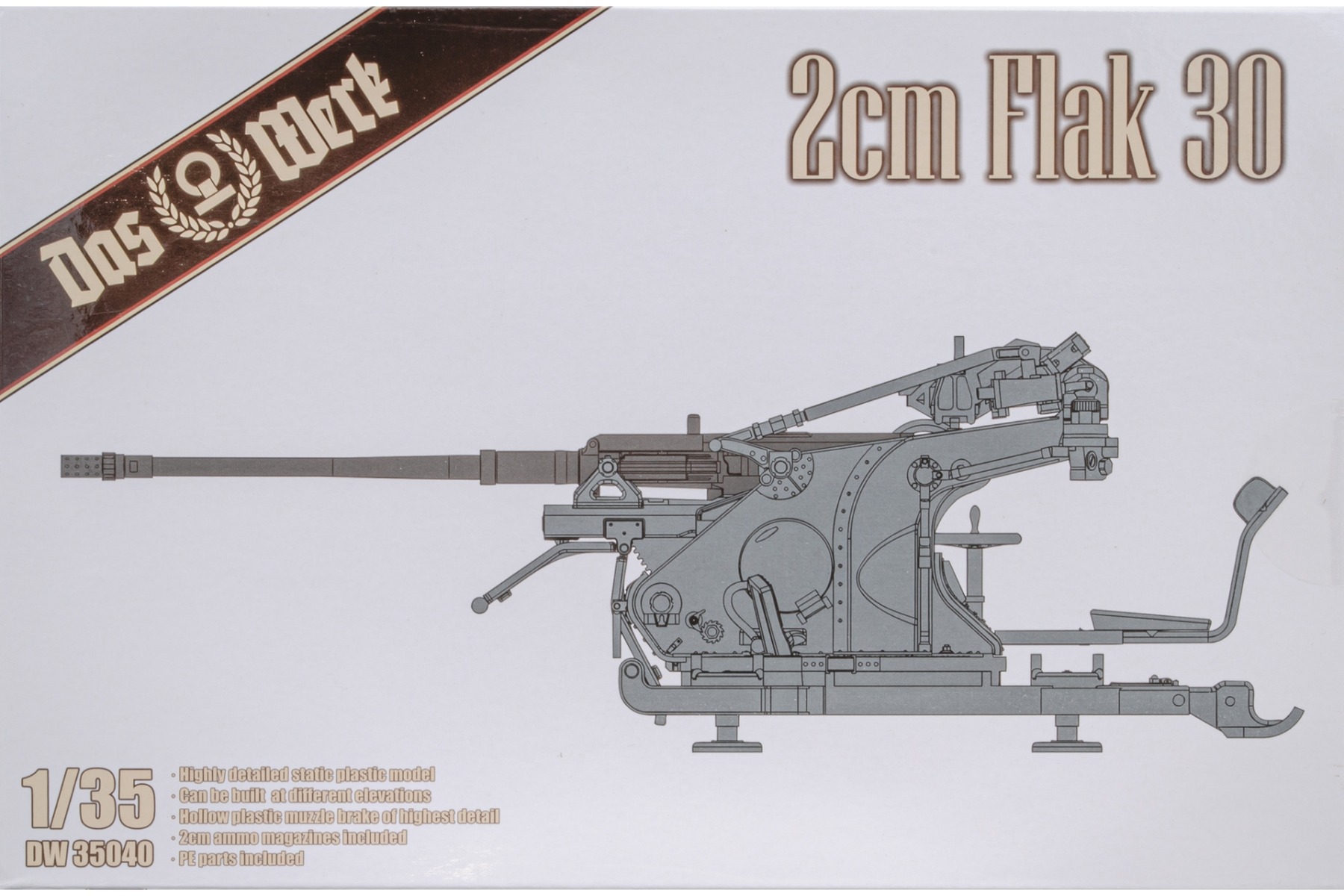 Das Werk DW35040 2cm Flak 30, model kit