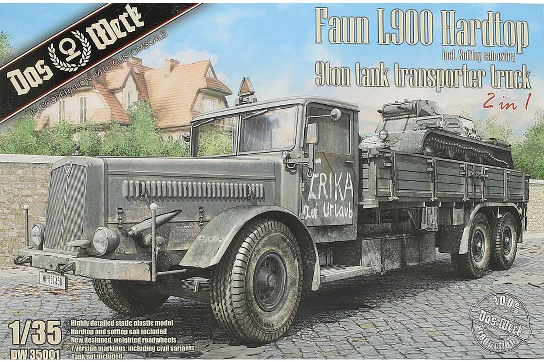 Das Werk DW35001 Faun L900 Hardtop 9ton Tank Transporter Truck