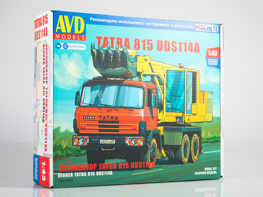 1431AVD Truck with excavator UDS-114A (Tatra 815), model kit