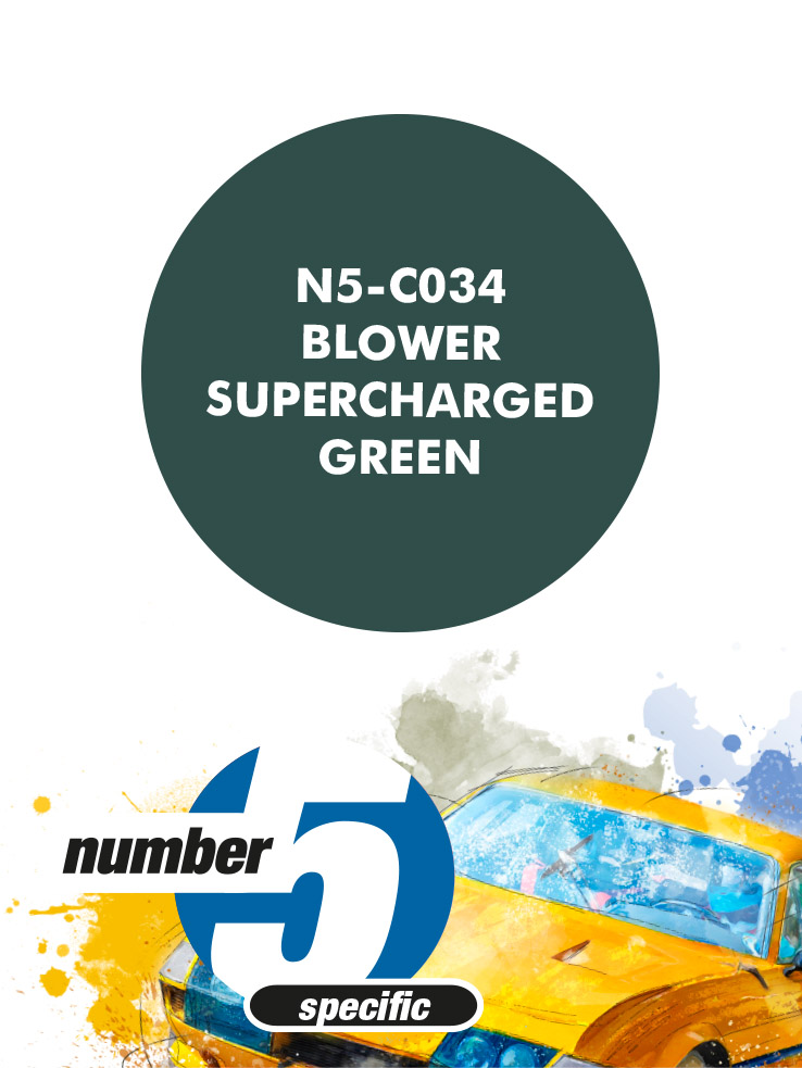 N5-C034 /Blower Supercharged Green/ paint for airbrush 30ml, Number Five