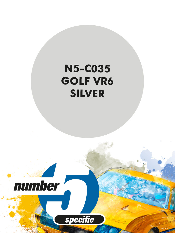 N5-C035 /Golf VR6 Silver/ paint for airbrush 30ml, Number Five