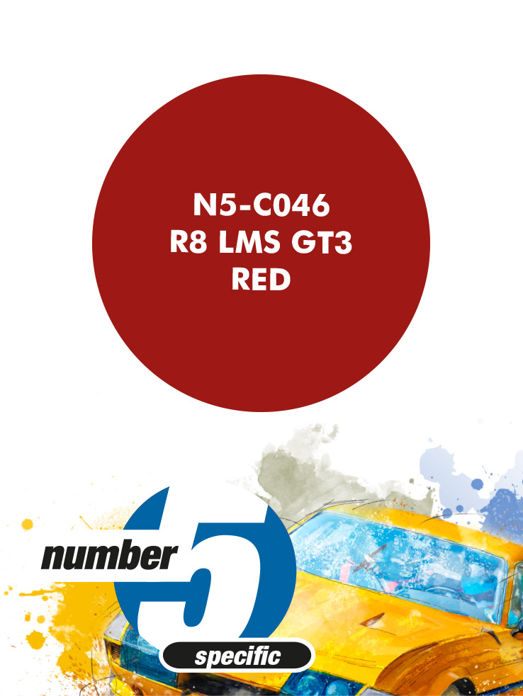 N5-C046 /R8 LMS GT3 Red/ paint for airbrush 30ml, Number Five