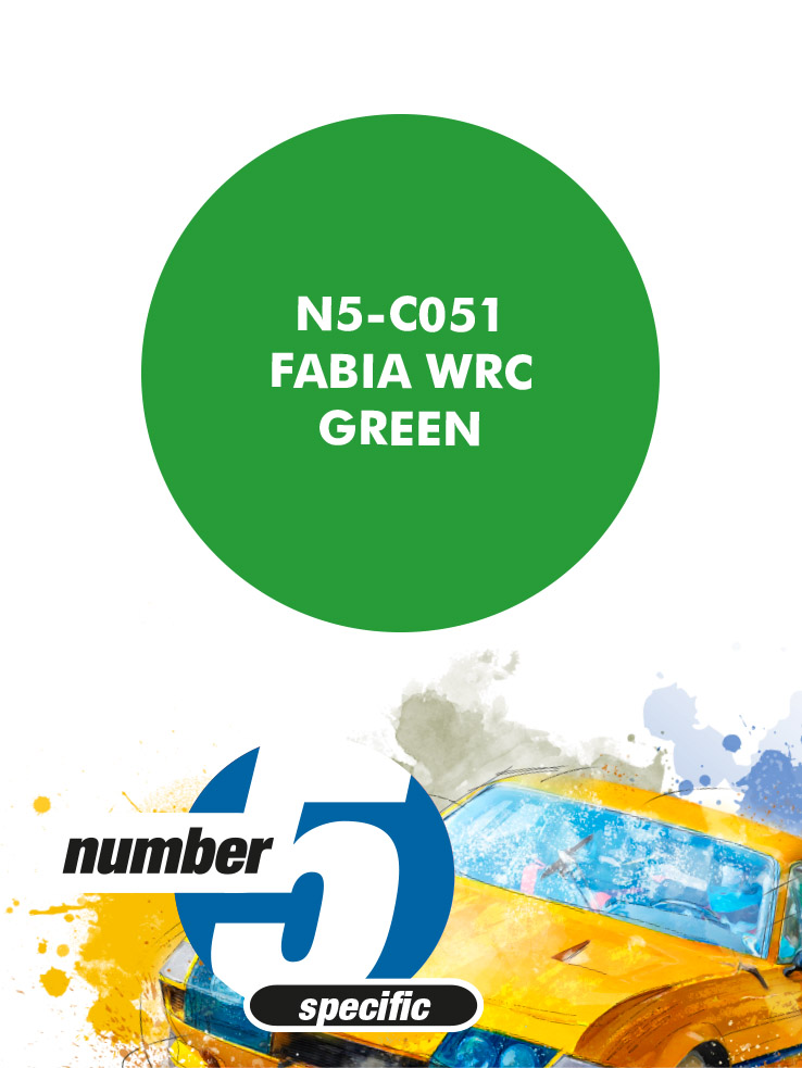 N5-C051 /Fabia WRC Green/ paint for airbrush 30ml, Number Five