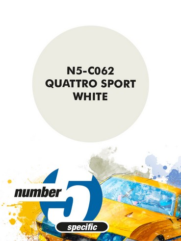 N5-C062 /Audi Quattro Sport White/ paint for airbrush 30ml, Number Five