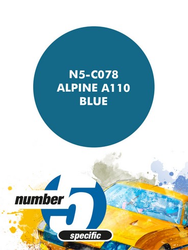 N5-C078 /Alpine A110 Blue/ paint for airbrush 30ml, Number Five