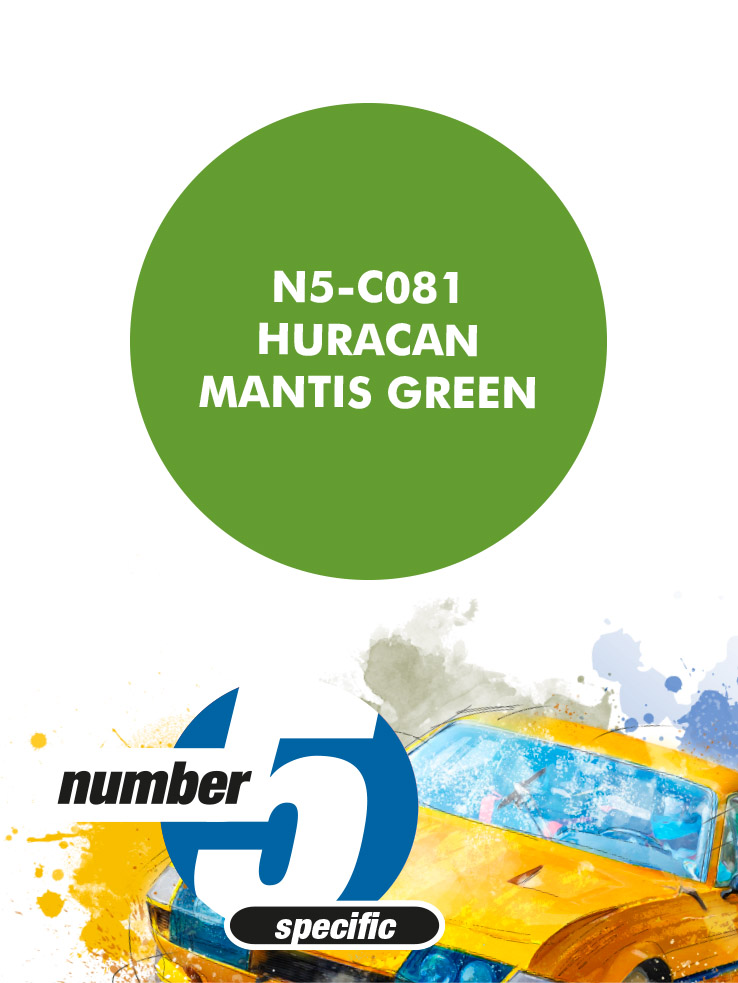 N5-C081 /Huracan Mantis Green/ paint for airbrush 30ml, Number Five