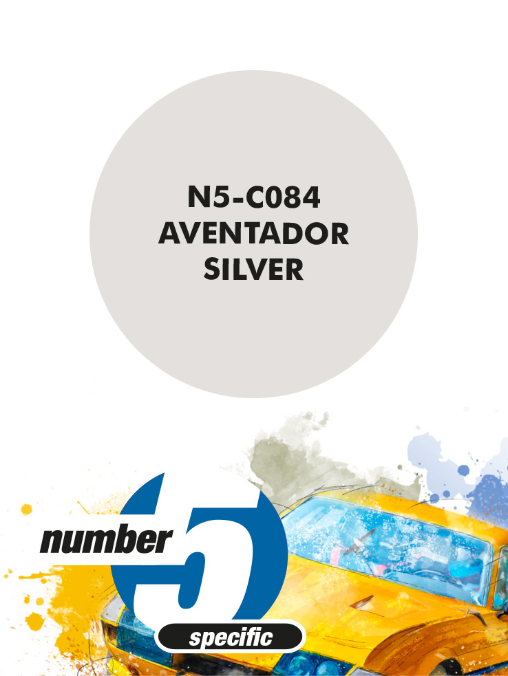N5-C084 /Aventador Silver/ paint for airbrush 30ml, Number Five