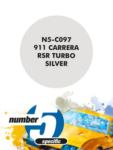 N5-C097 /Porsche 911 Carrera RSR Turbo Silver/ paint for airbrush 30ml, Number Five