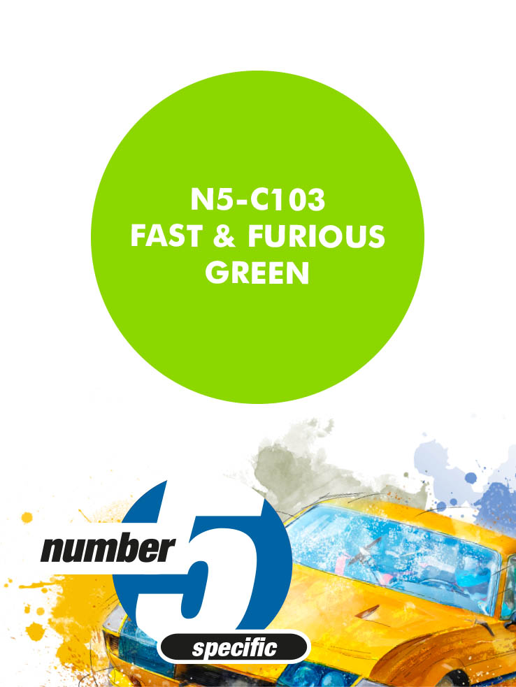 N5-C103 /Fast And Furious Green/ paint for airbrush 30ml, Number Five