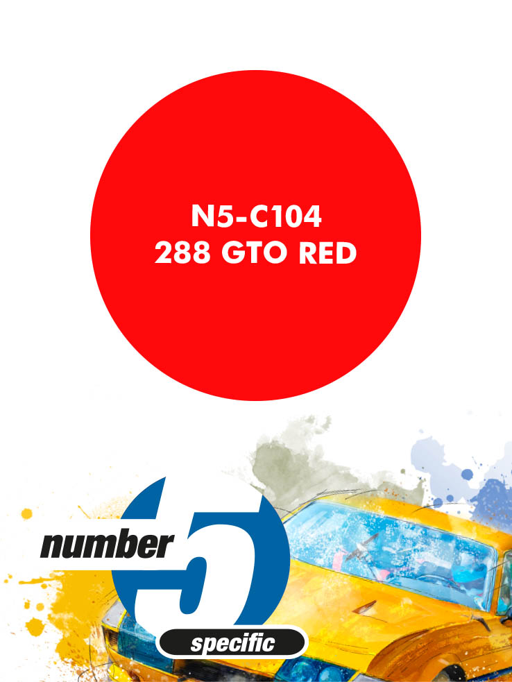 N5-C104 /288 GTO Red/ paint for airbrush 30ml, Number Five