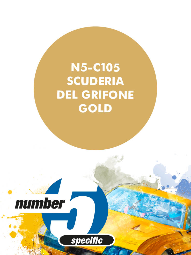 N5-C105 /Scuderia del Grifone Gold/ paint for airbrush 30ml, Number Five