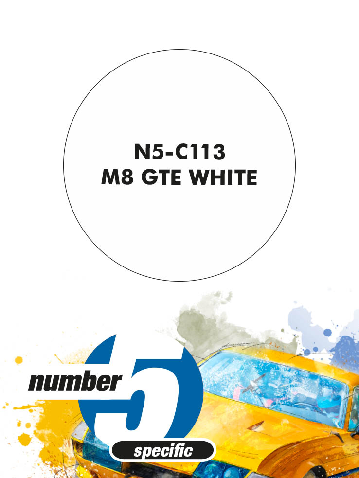 N5-C113 /M8 GTE White/ paint for airbrush 30ml, Number Five