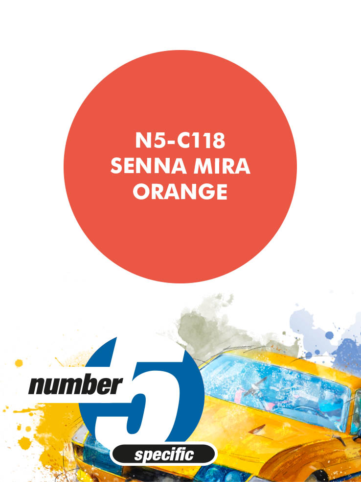 N5-C118 /Senna Mira Orange/ lacquer paint for airbrush 30ml, Number Five