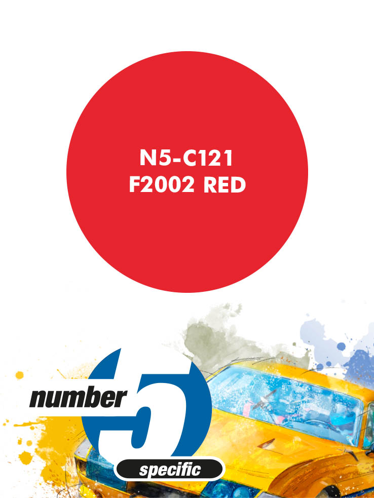 N5-C121 /F2002 Red/ paint for airbrush 30ml, Number Five