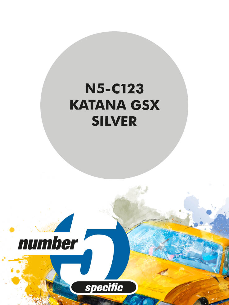 N5-C123 /Katana GSX Silver/ paint for airbrush 30ml, Number Five