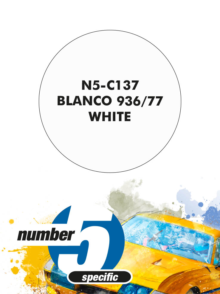 N5-C137 /936/77 White/ paint for airbrush 30ml, Number Five