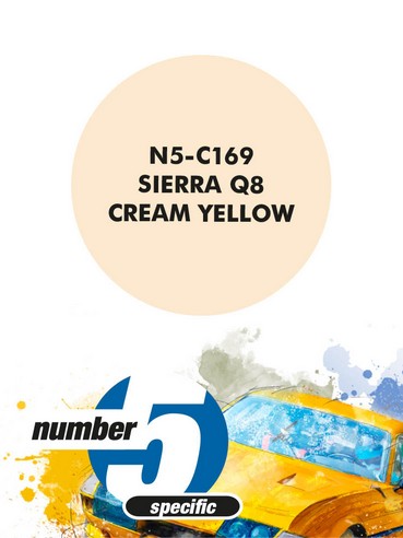N5-C169 /Ford Sierra Q8 Cream Yellow/ paint for airbrush 30ml, Number Five