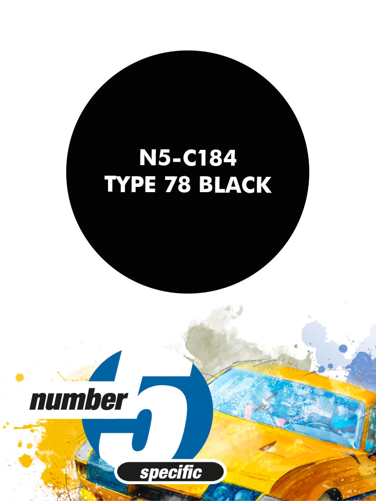 N5-C184 /Type 78 Black/ paint for airbrush 30ml, Number Five