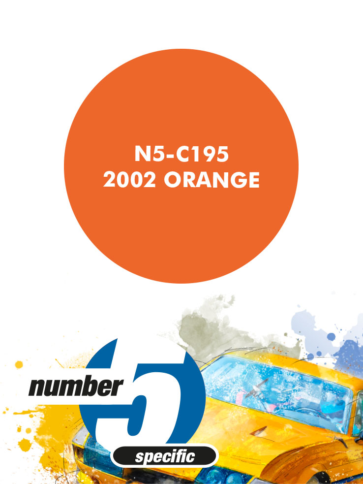 N5-C195 /2002 Orange/ paint for airbrush 30ml, Number Five