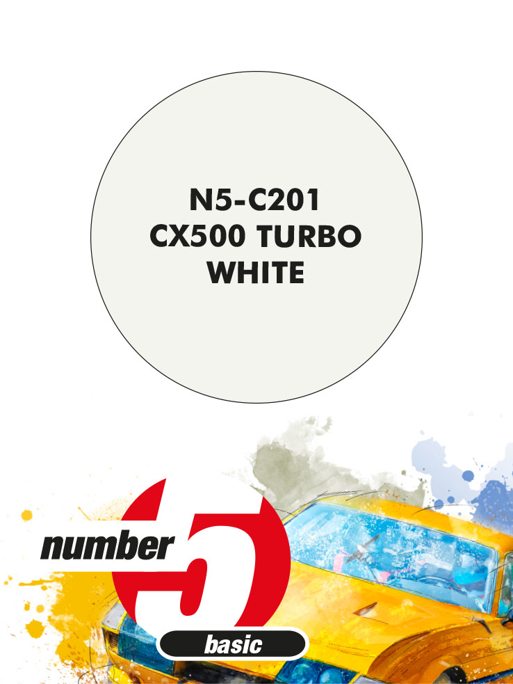 N5-C201 /CX500 Turbo White/ paint for airbrush 30ml, Number Five