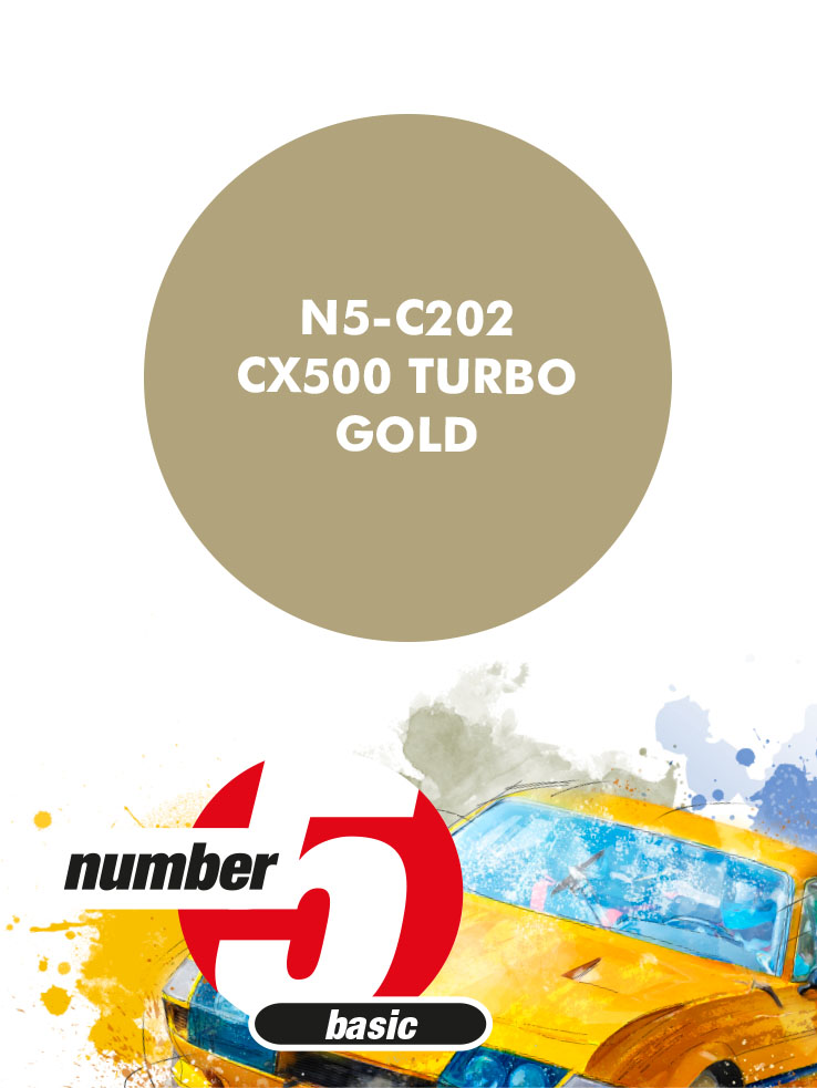 N5-C202 /CX500 Turbo Gold/ paint for airbrush 30ml, Number Five