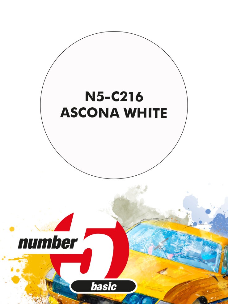N5-C216 /Ascona White/ paint for airbrush 30ml, Number Five