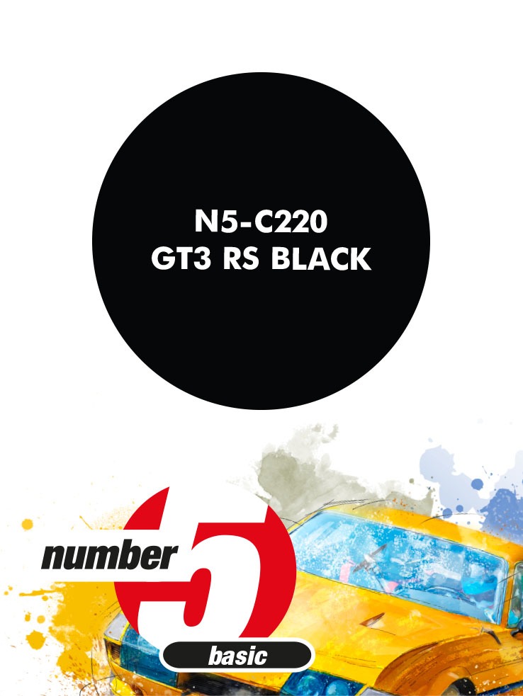 N5-C220 /GT3 RS Black/ paint for airbrush 30ml, Number Five