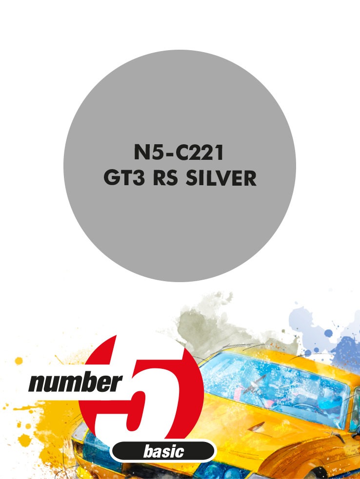 N5-C221 /GT3 RS Silver/ paint for airbrush 30ml, Number Five