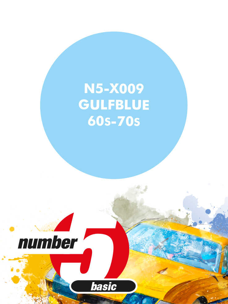 N5-X009 /Gulf Blue 60s-70s/ paint for airbrush 30ml, Number Five