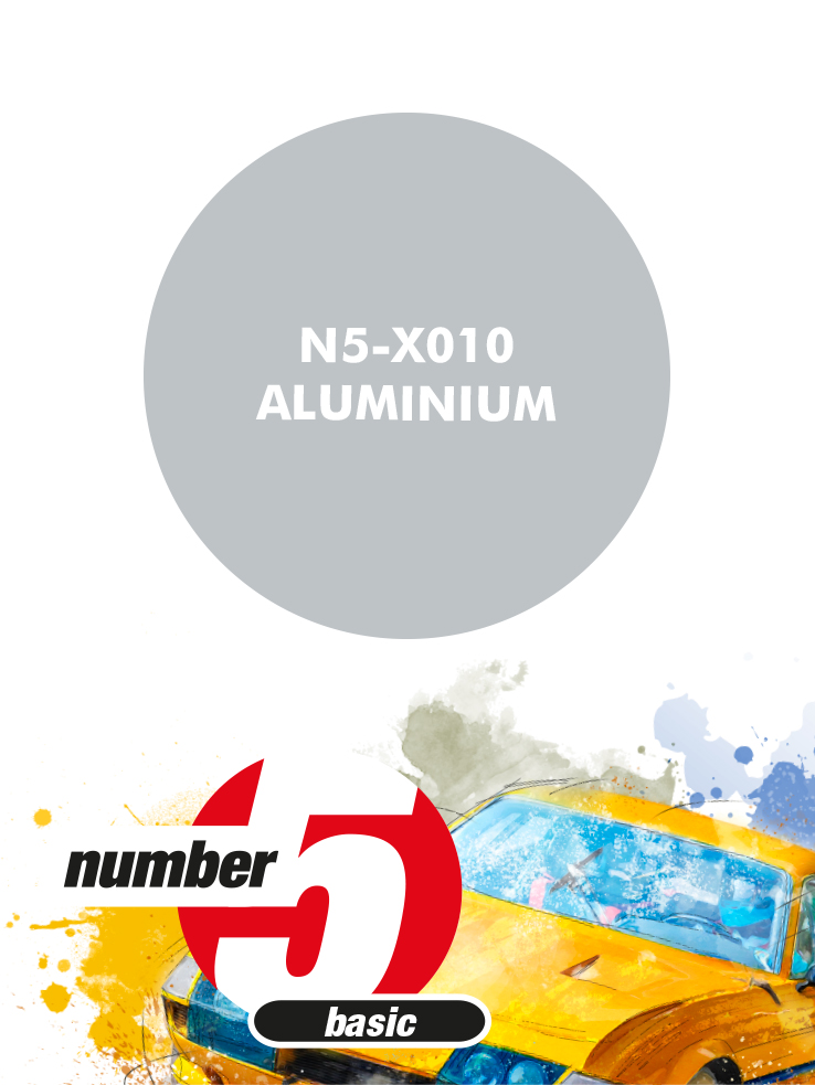 N5-X010 /Aluminium/ paint for airbrush 30ml, Number Five