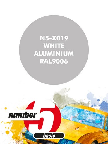 N5-X019 /White Aluminium RAL9006/ paint for airbrush 30ml, Number Five