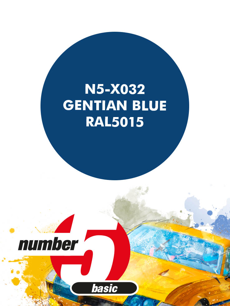 N5-X032 /Gentian Blue RAL5015/ paint for airbrush 30ml, Number Five