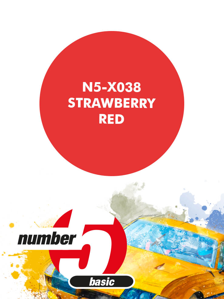 N5-X038 /Strawberry Red RAL3018/ paint for airbrush 30ml, Number Five