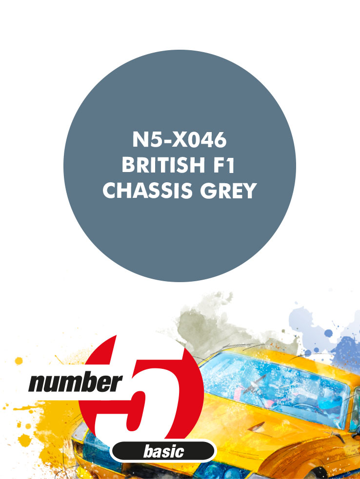 N5-X046 /British F1 Chassis Grey/ paint for airbrush 30ml, Number Five