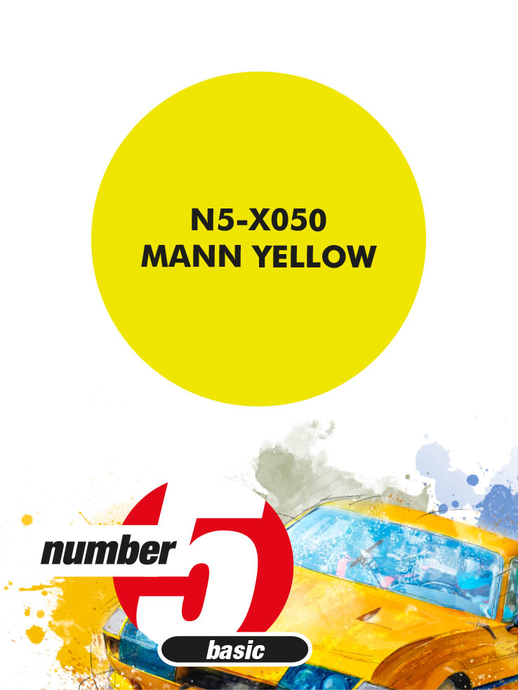 N5-X050 /Mann Yellow/ paint for airbrush 30ml, Number Five