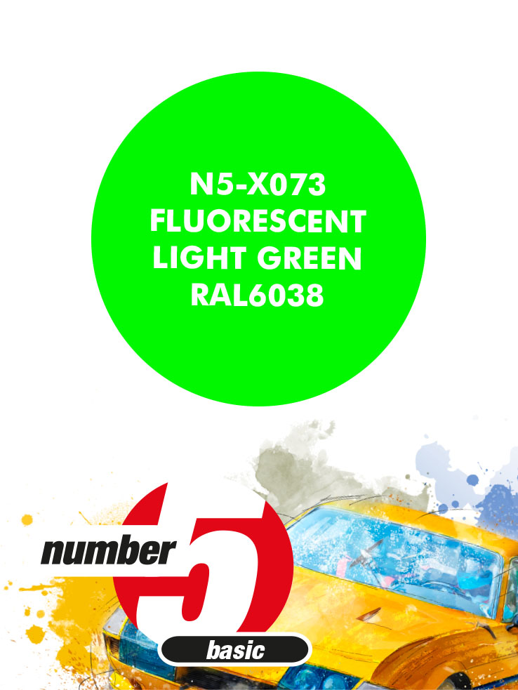 N5-X073 /Fluorescent light green RAL6038/ paint for airbrush 30ml, Number Five