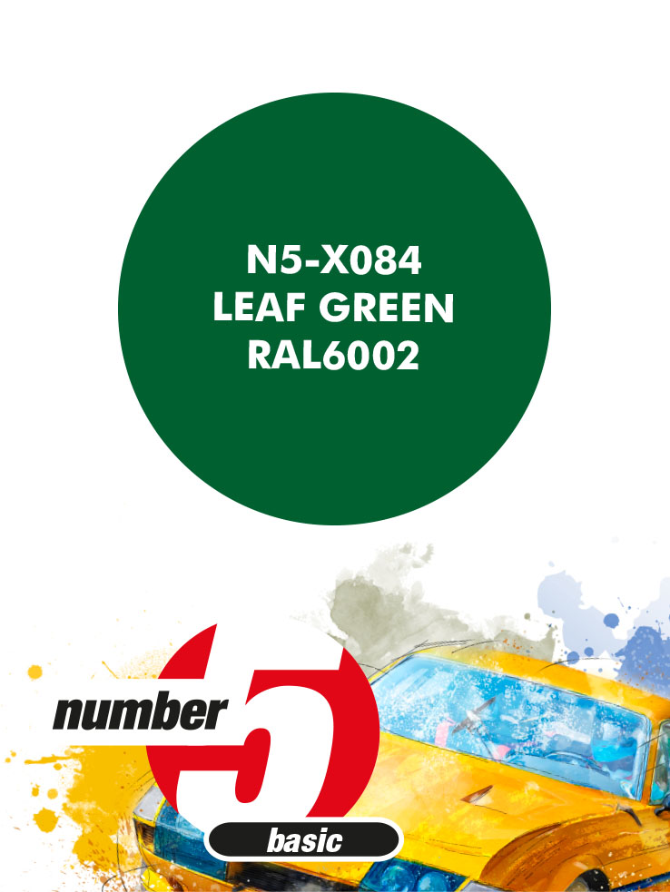 N5-X084 /Leaf Green RAL6002/ paint for airbrush 30ml, Number Five