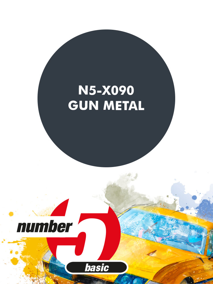 N5-X090 /Gun Metal/ paint for airbrush 30ml, Number Five