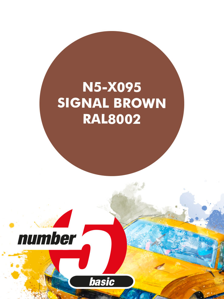 N5-X095 /Signal Brown RAL8002/ paint for airbrush 30ml, Number Five
