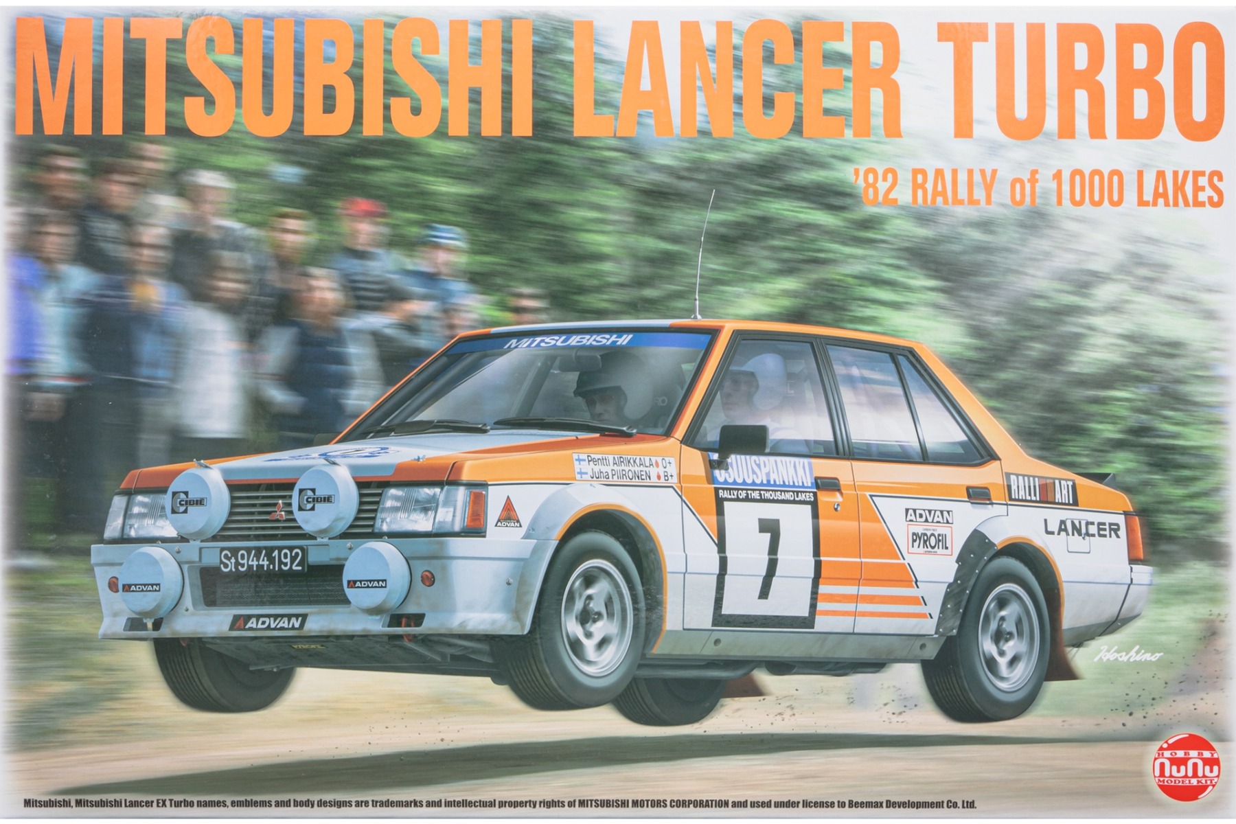NUNU PN24018 Mitsubishi Lancer Turbo, Rally Finland, Rally of 1000 Lakes 1982, model kit
