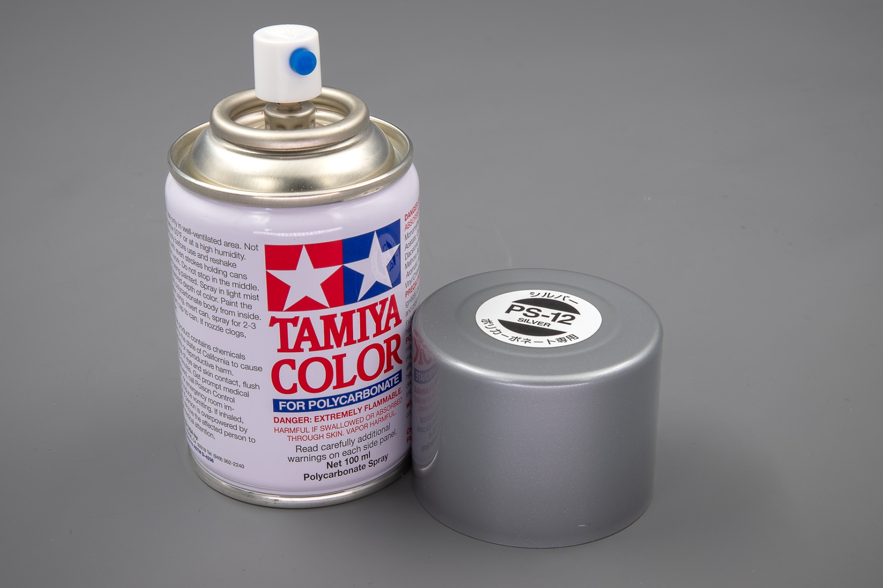 Tamiya TA86012 PS-12 Silver Spray Paint for Polycarbonate, 100ml
