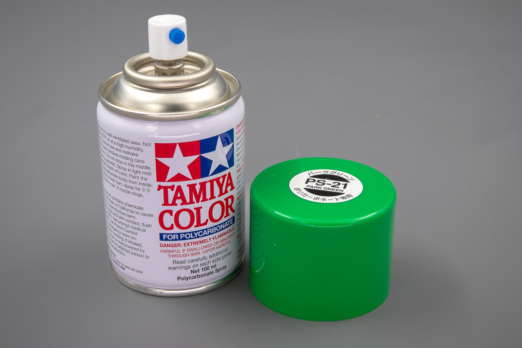 Tamiya TA86021 PS-21 Park Green Spray Paint for Polycarbonate, 100ml