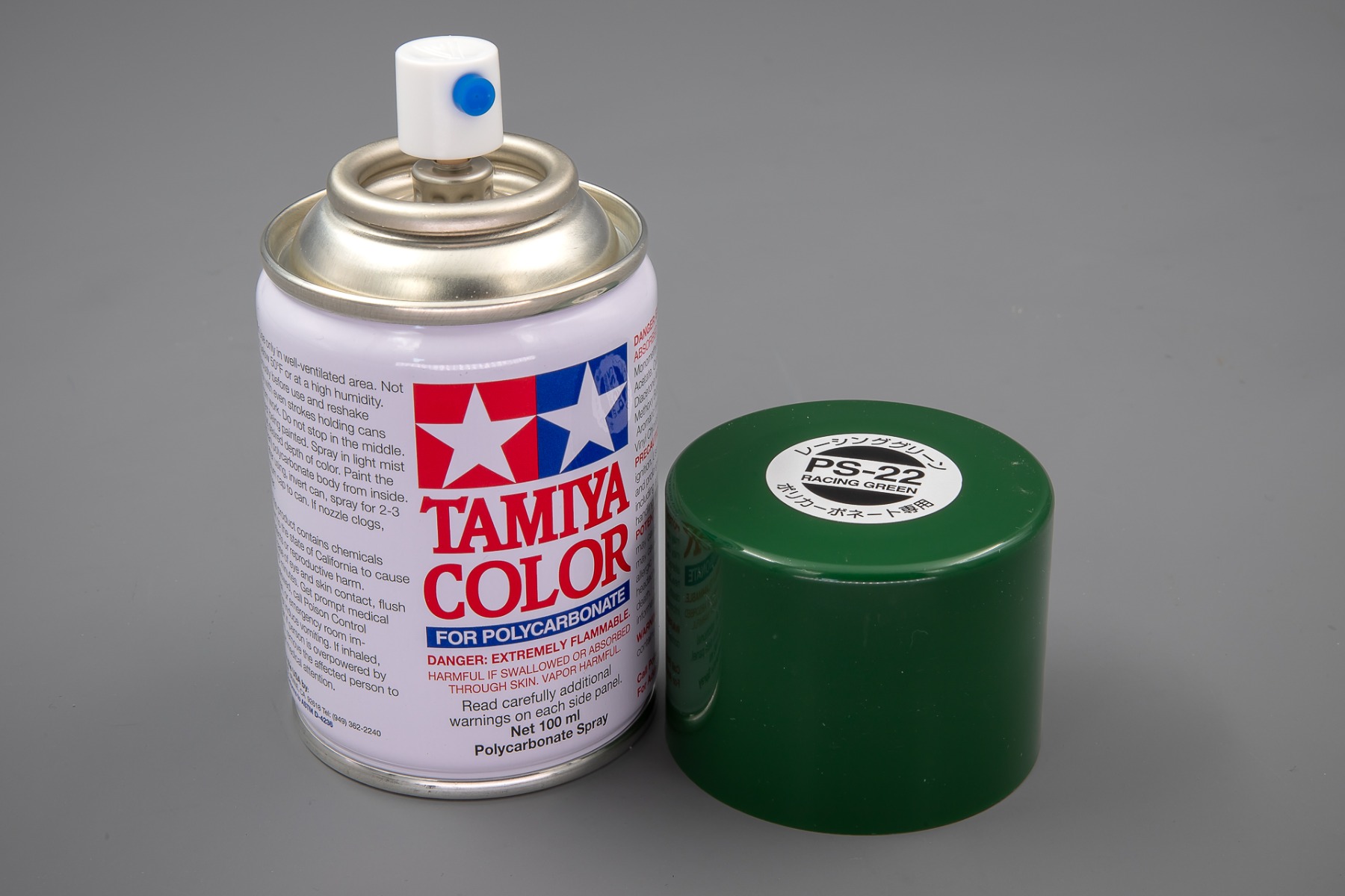 Tamiya TA86022 PS-22 Racing Green Spray Paint for Polycarbonate, 100ml
