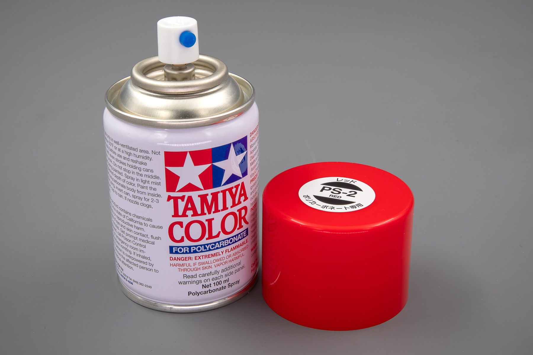 Tamiya TA86002 PS-2 Red Spray Paint for Polycarbonate, 100ml