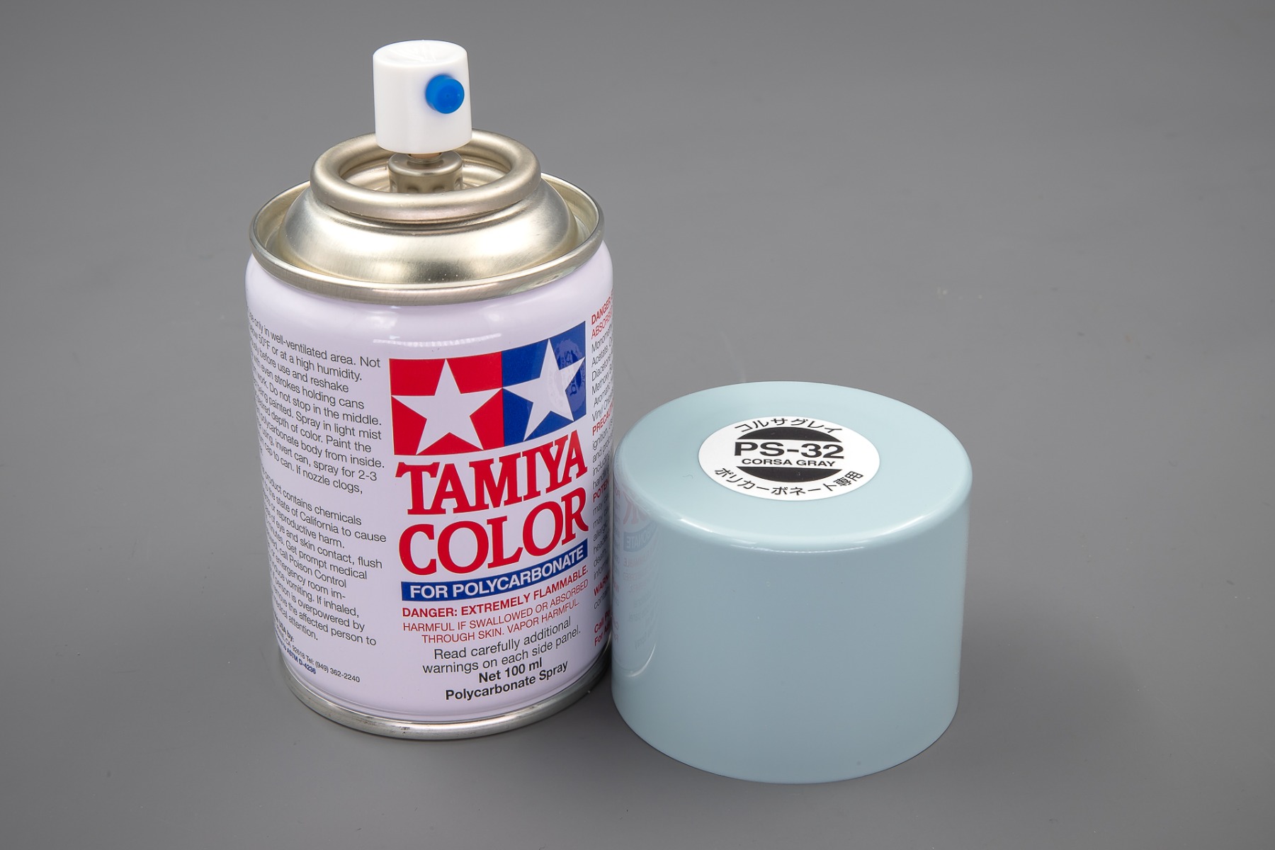 Tamiya TA86032 PS-32 Corsa Gray Spray Paint for Polycarbonate, 100ml