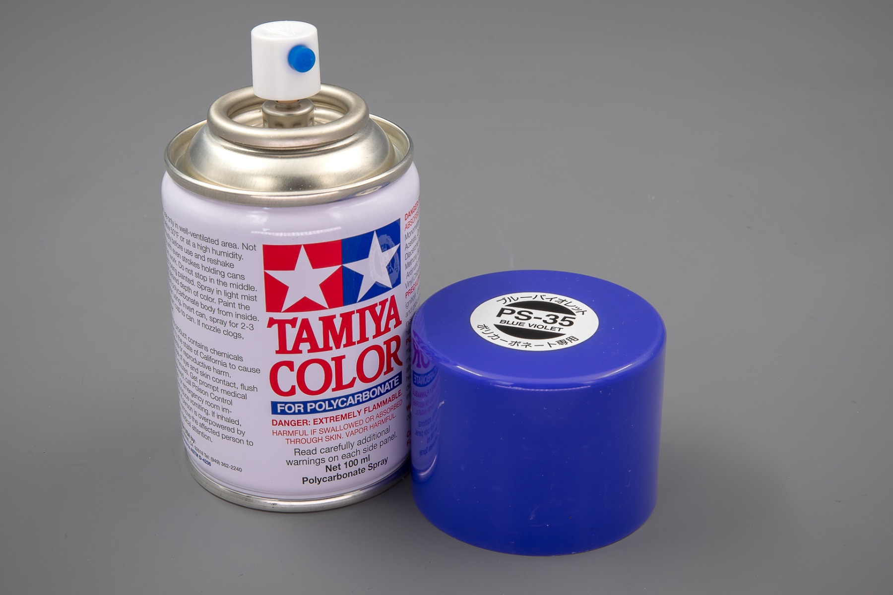 Tamiya TA86035 PS-35 Blue Violet Spray Paint for Polycarbonate, 100ml