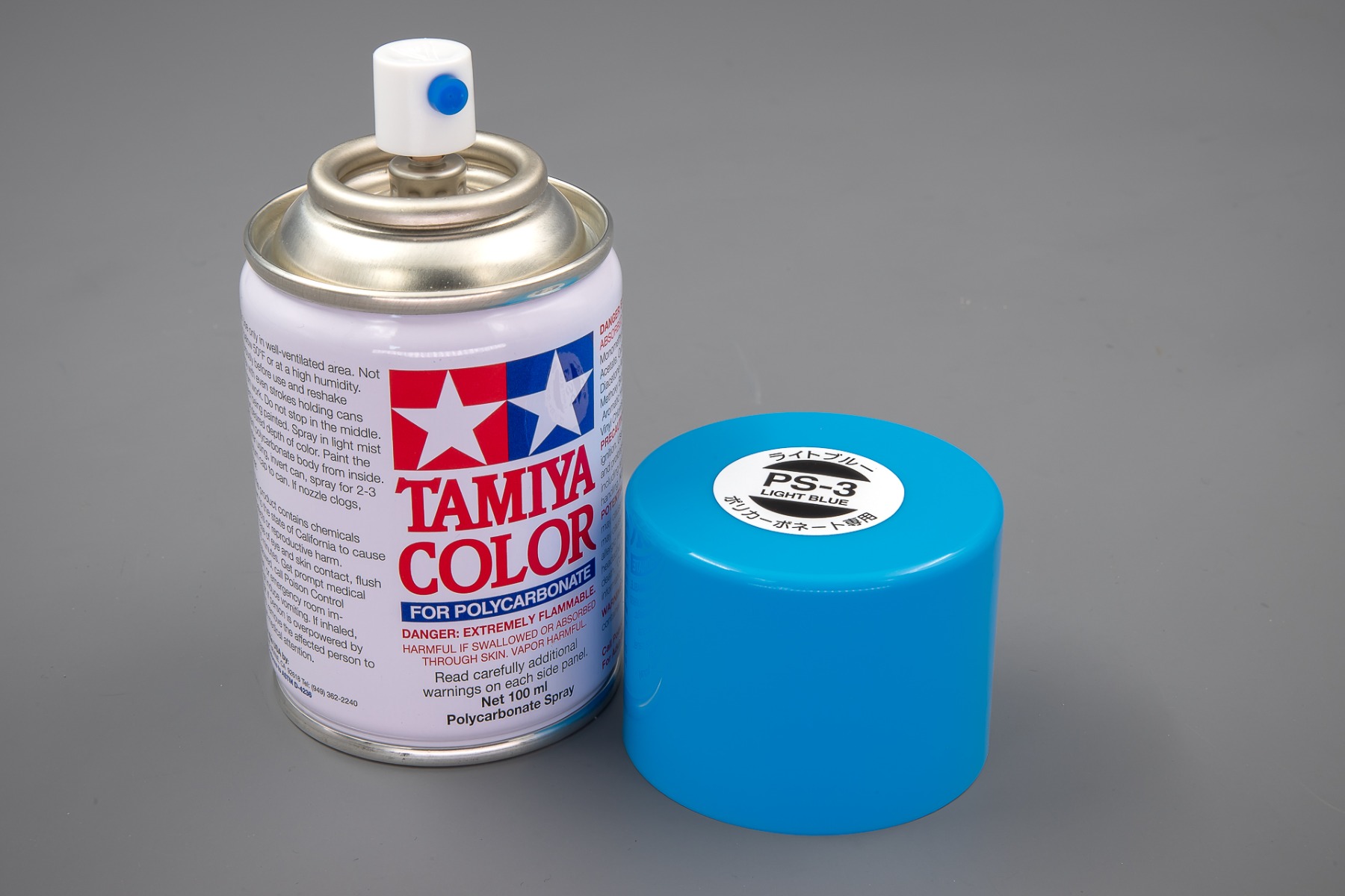 Tamiya TA86003 PS-3 Light Blue Spray Paint for Polycarbonate, 100ml
